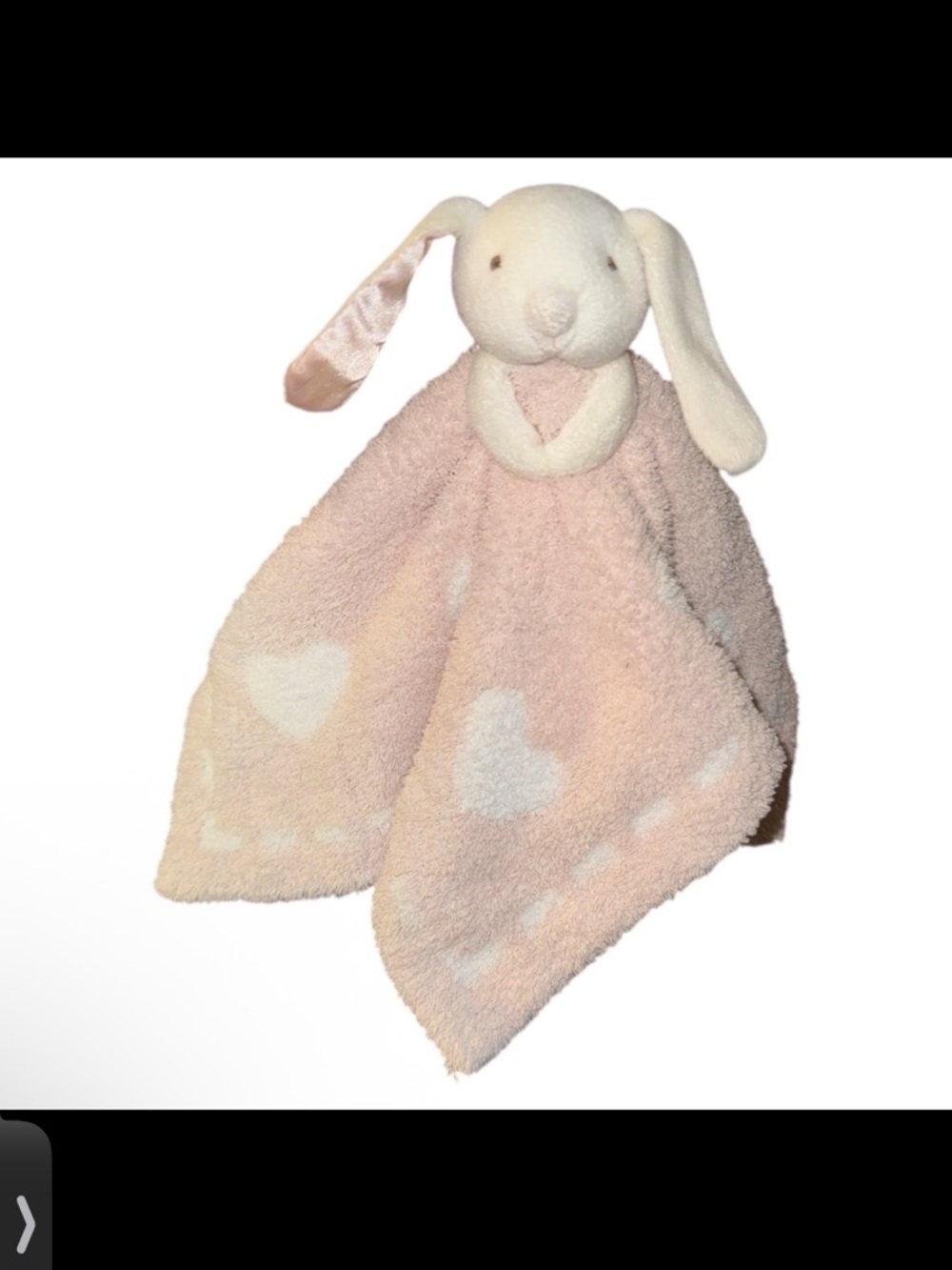 Barefoot Dreams Buddies Pink Blush Bunny Baby Blanket Cozychic Satin Trim Lovey